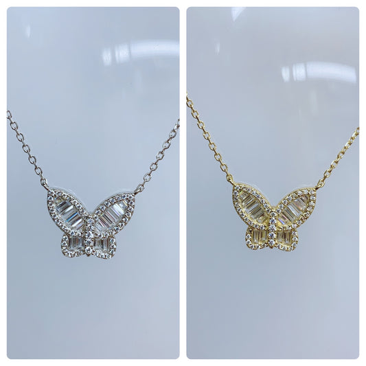 CZ Gold Butterfly Necklace | Summer / Gifts