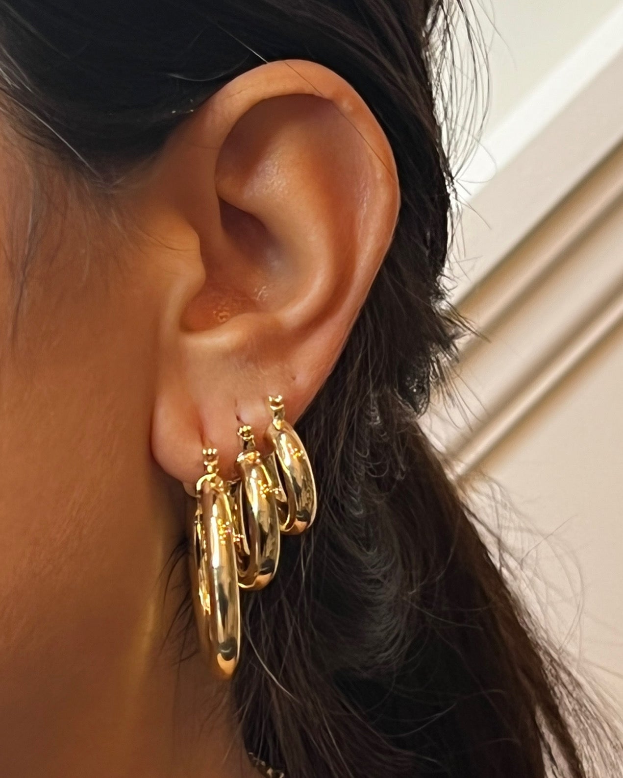 Large Chunky Hoop Earrings