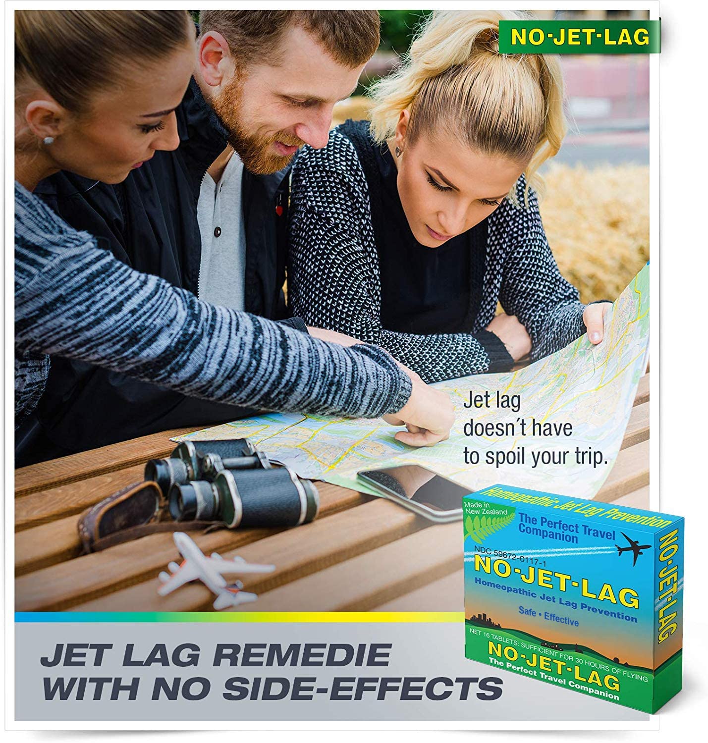 No Jet Lag Jet Lag Remedy Chewable 32 Tablets, Pills
