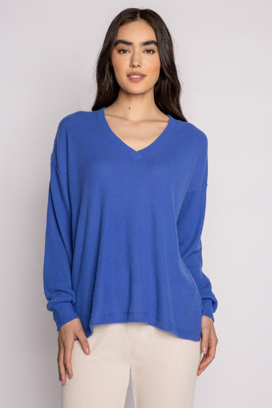 Long Sleeve V-Neck Pajama Top - The Remix