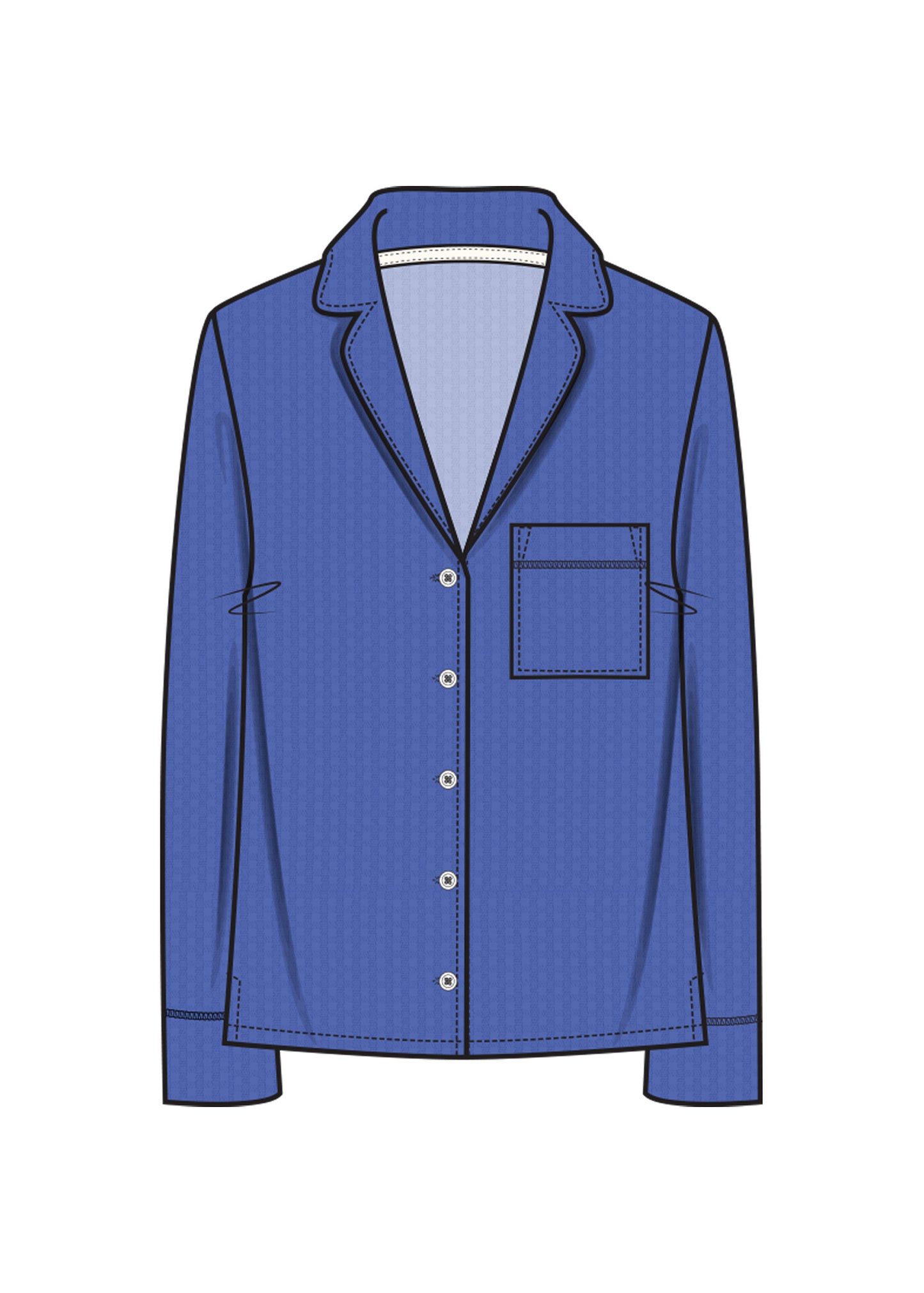 Long Sleeve Button Up Pajama Top - The Remix