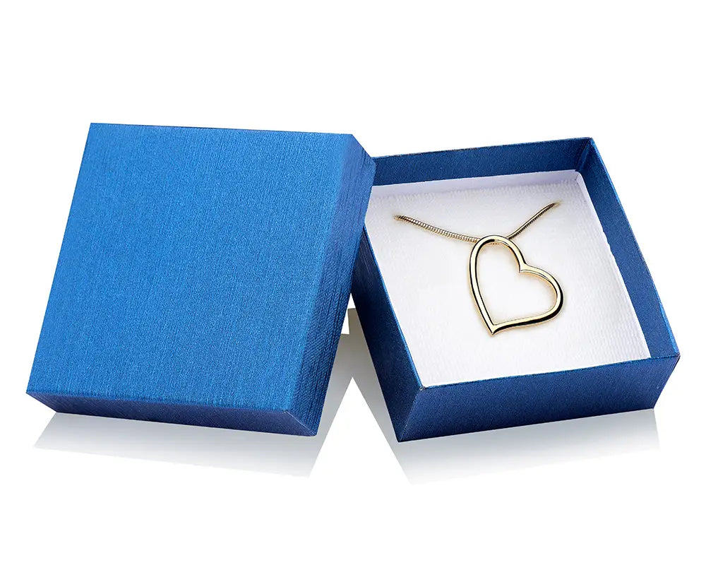 Drop Heart Pendant Necklace with Chain