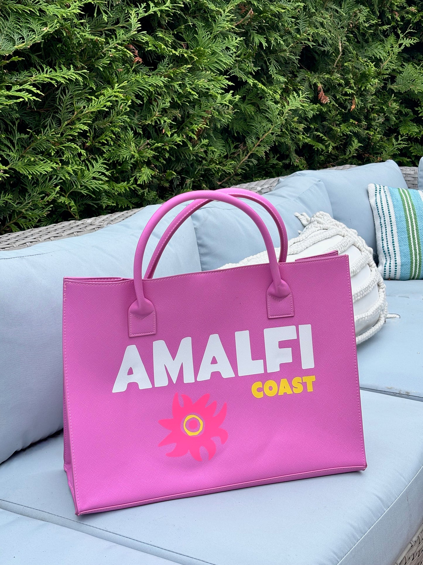 Amalfi Coast Tote / Handbag- in Guava Pink