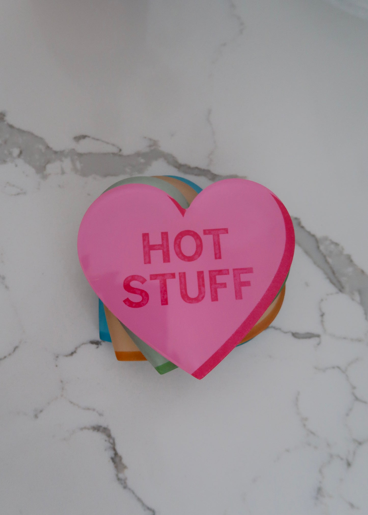 Conversation Hearts Set of 4 Coasters