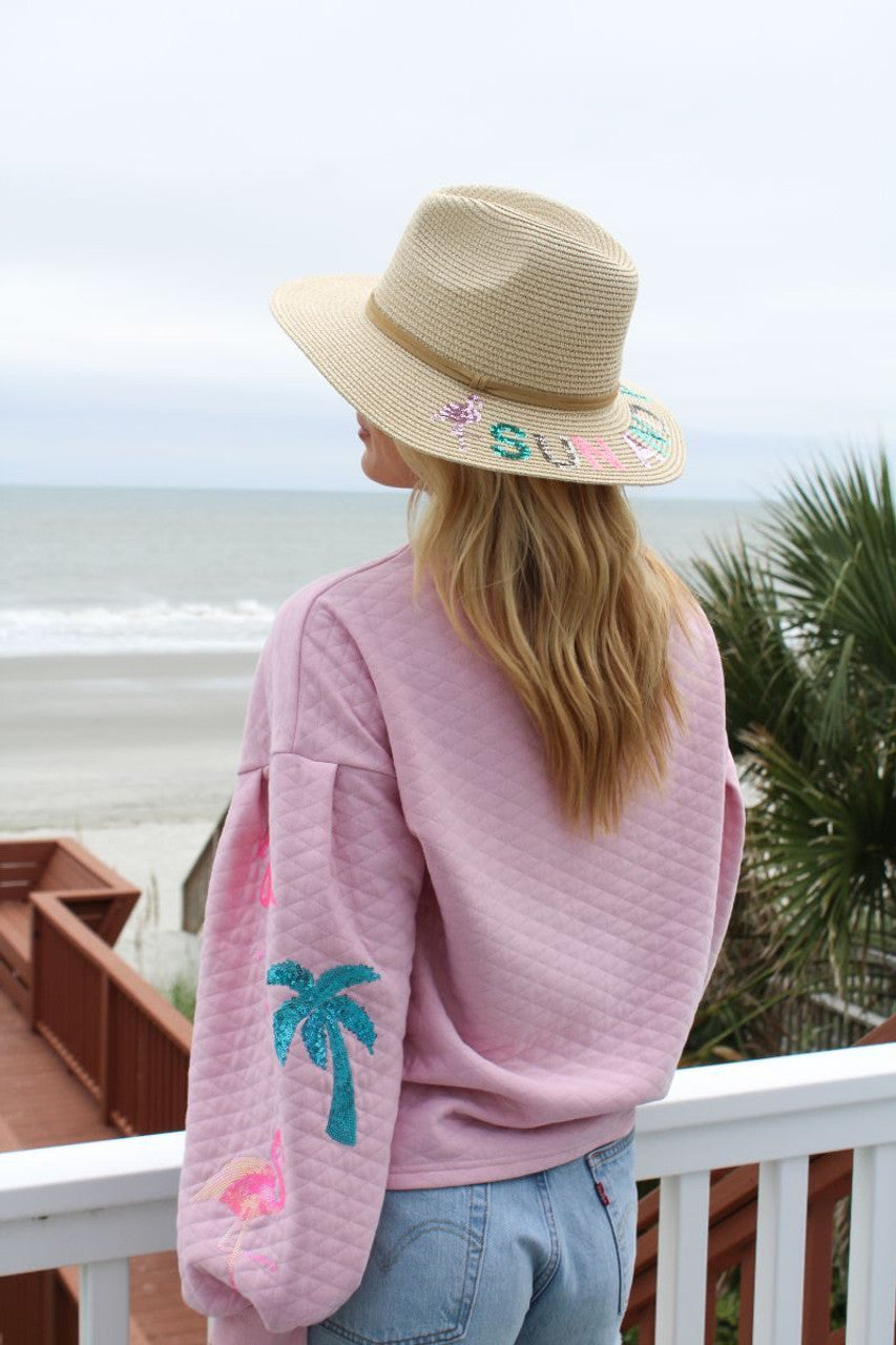 Fedora Sun Hat with Sequence
