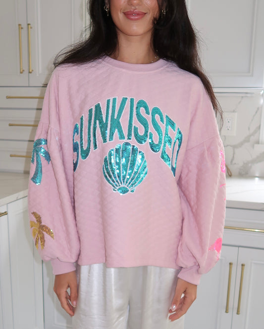 Sunkissed Quilted Crewneck Sweatshirt | Summer
