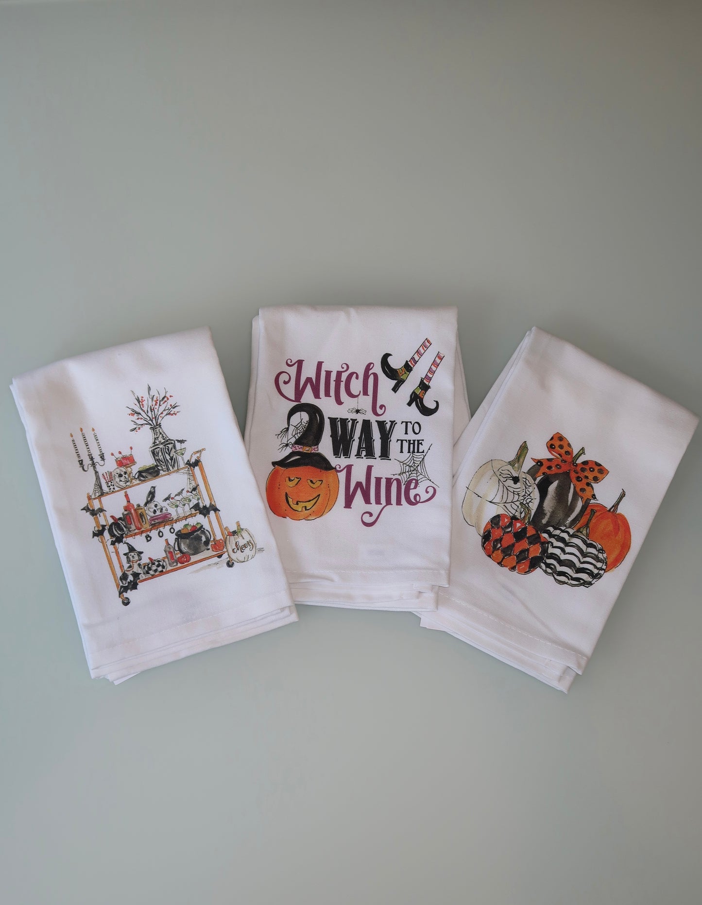 Witch Way to the Wine Halloween Kitchen Towel