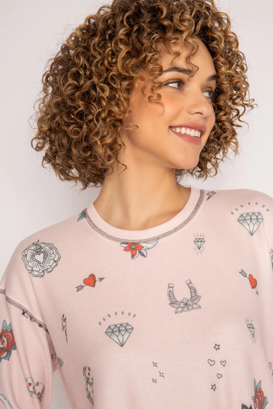 Livin on the Edge Long Sleeve Pajama Top
