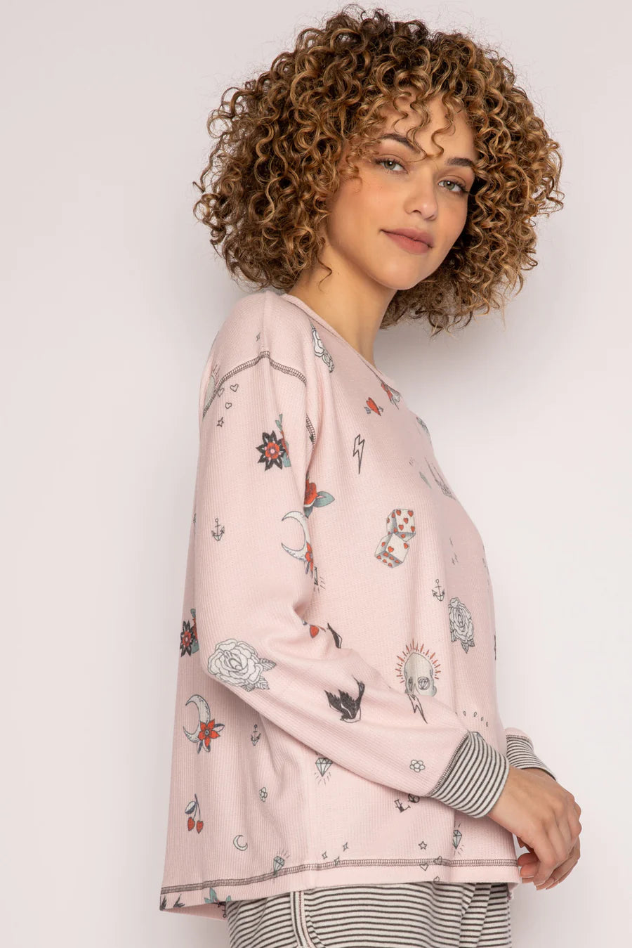 Livin on the Edge Long Sleeve Pajama Top