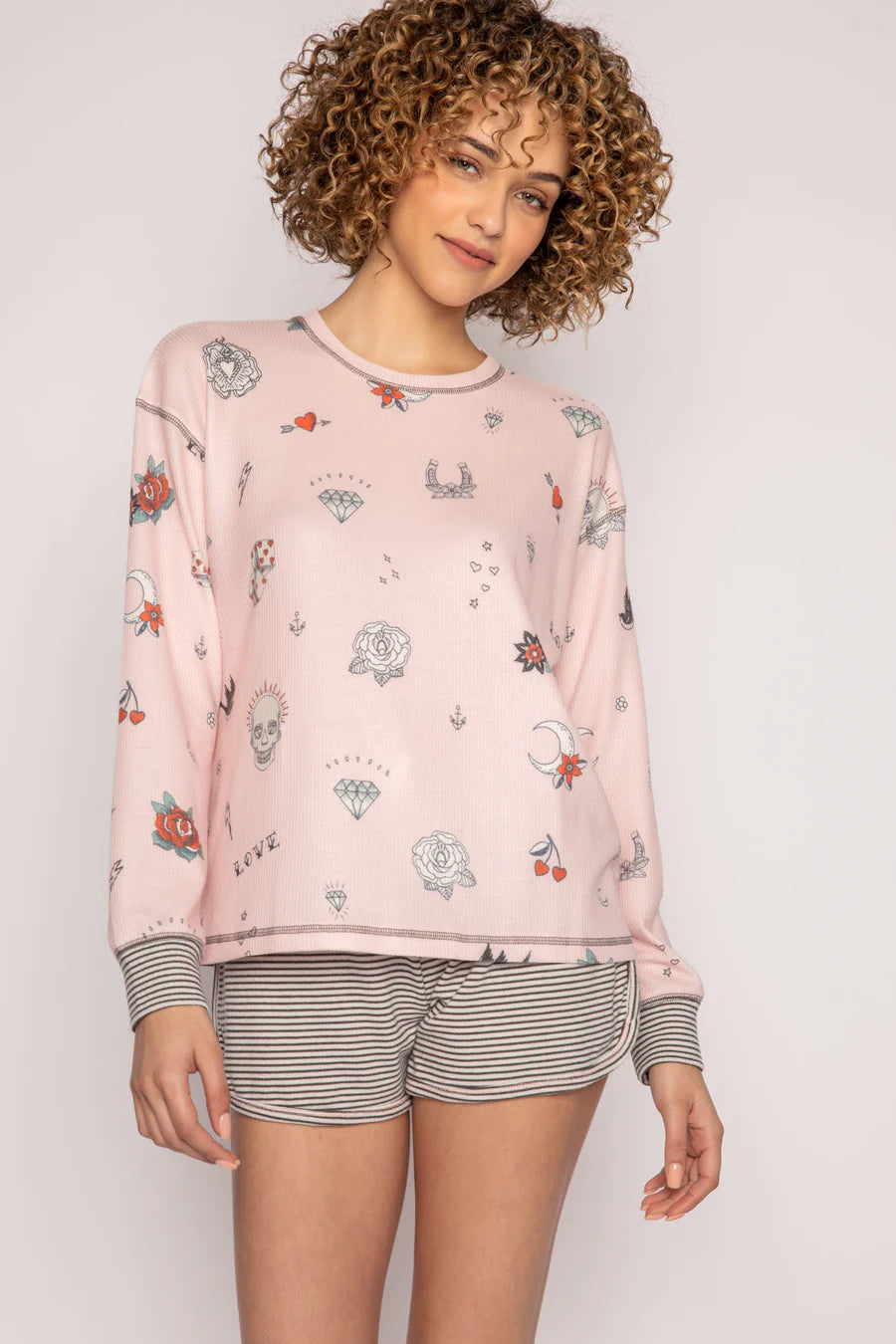 Livin on the Edge Long Sleeve Pajama Top