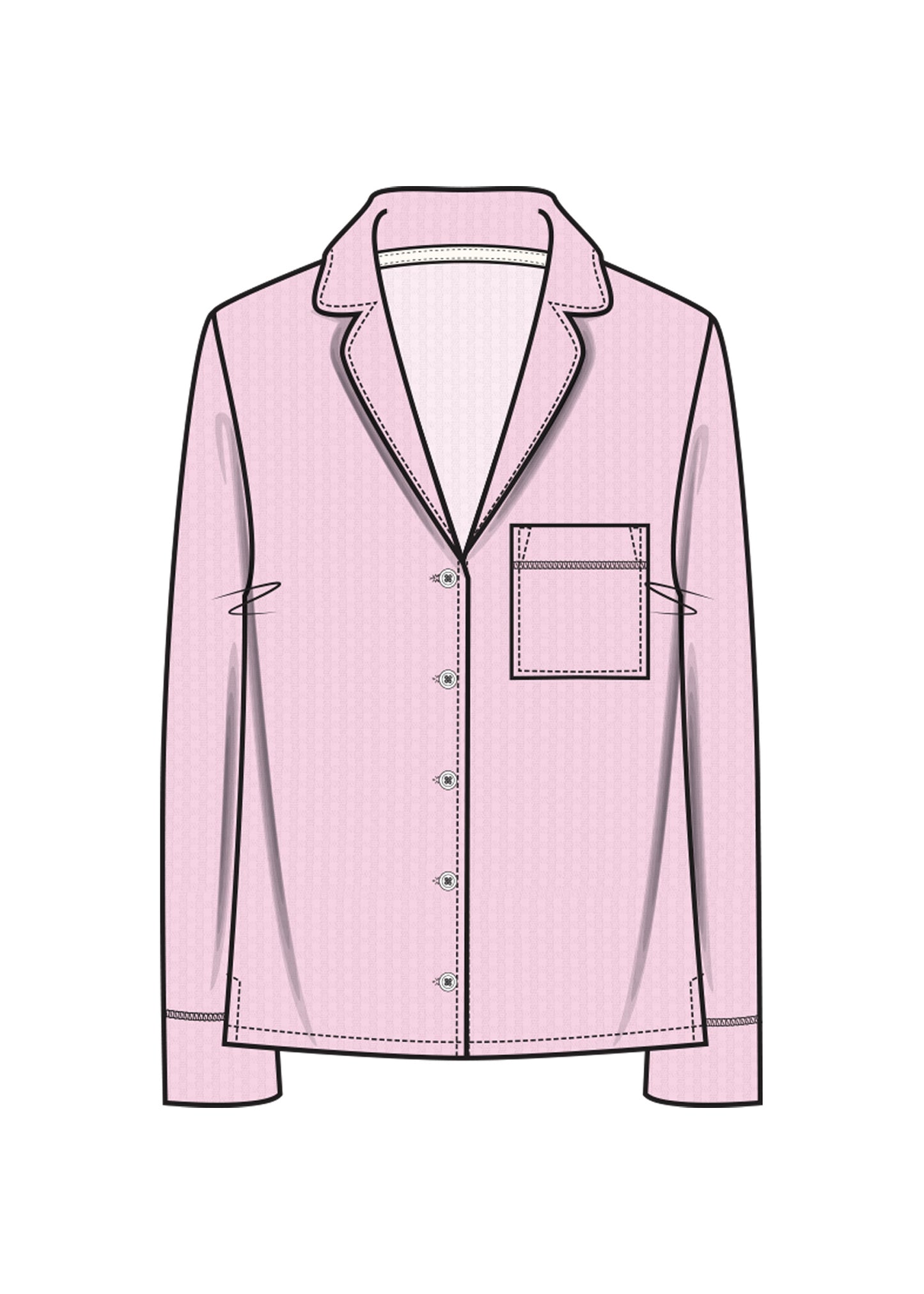 Long Sleeve Button Up Pajama Top - The Remix