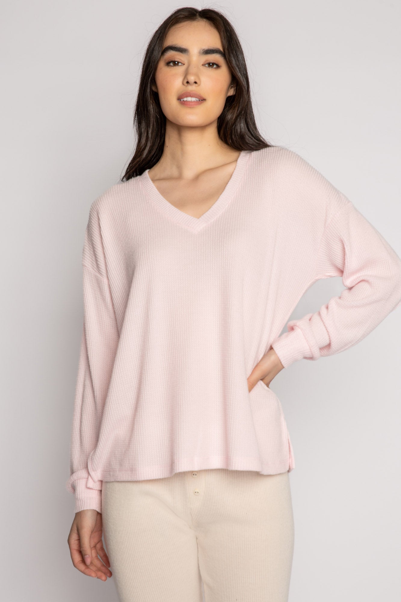 Long Sleeve V-Neck Pajama Top - The Remix