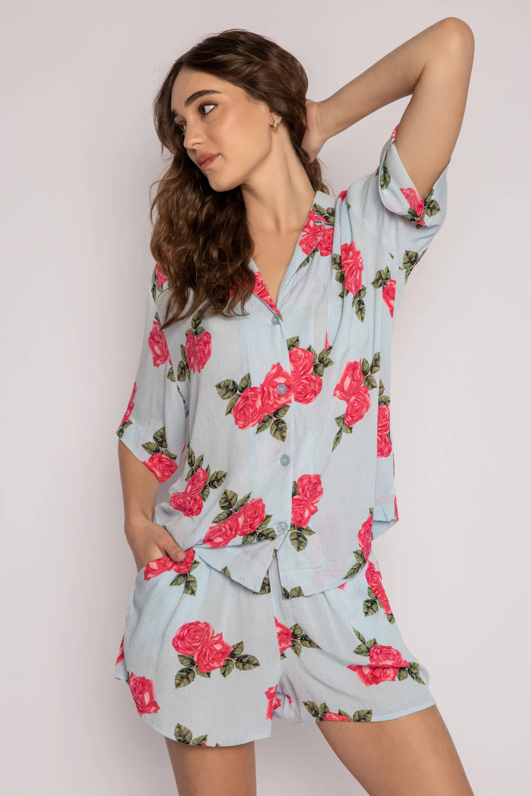 Rose in the USA PJ Shorts Set from PJ Salvage