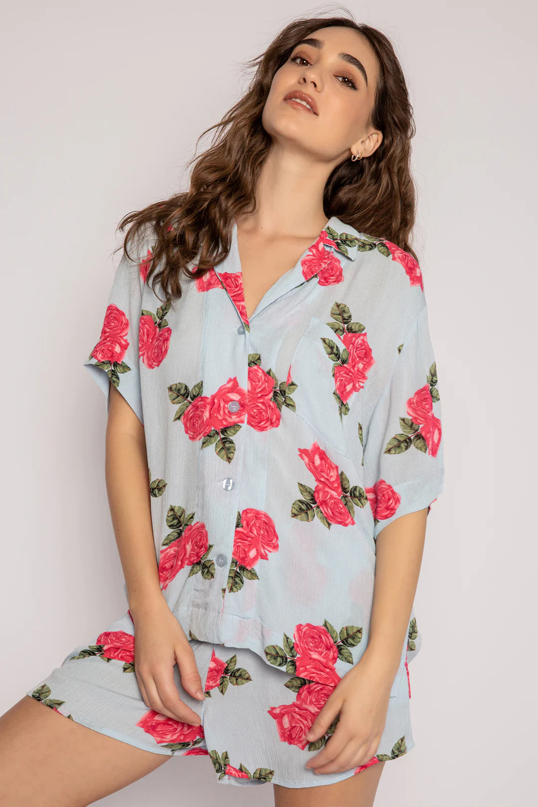 Rose in the USA PJ Shorts Set from PJ Salvage
