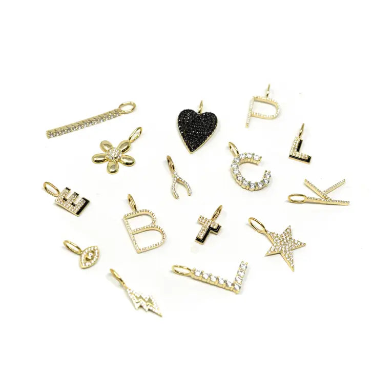 Sleek Initial Charms for Necklace