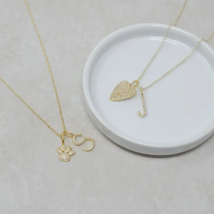 Sleek Initial Charms for Necklace