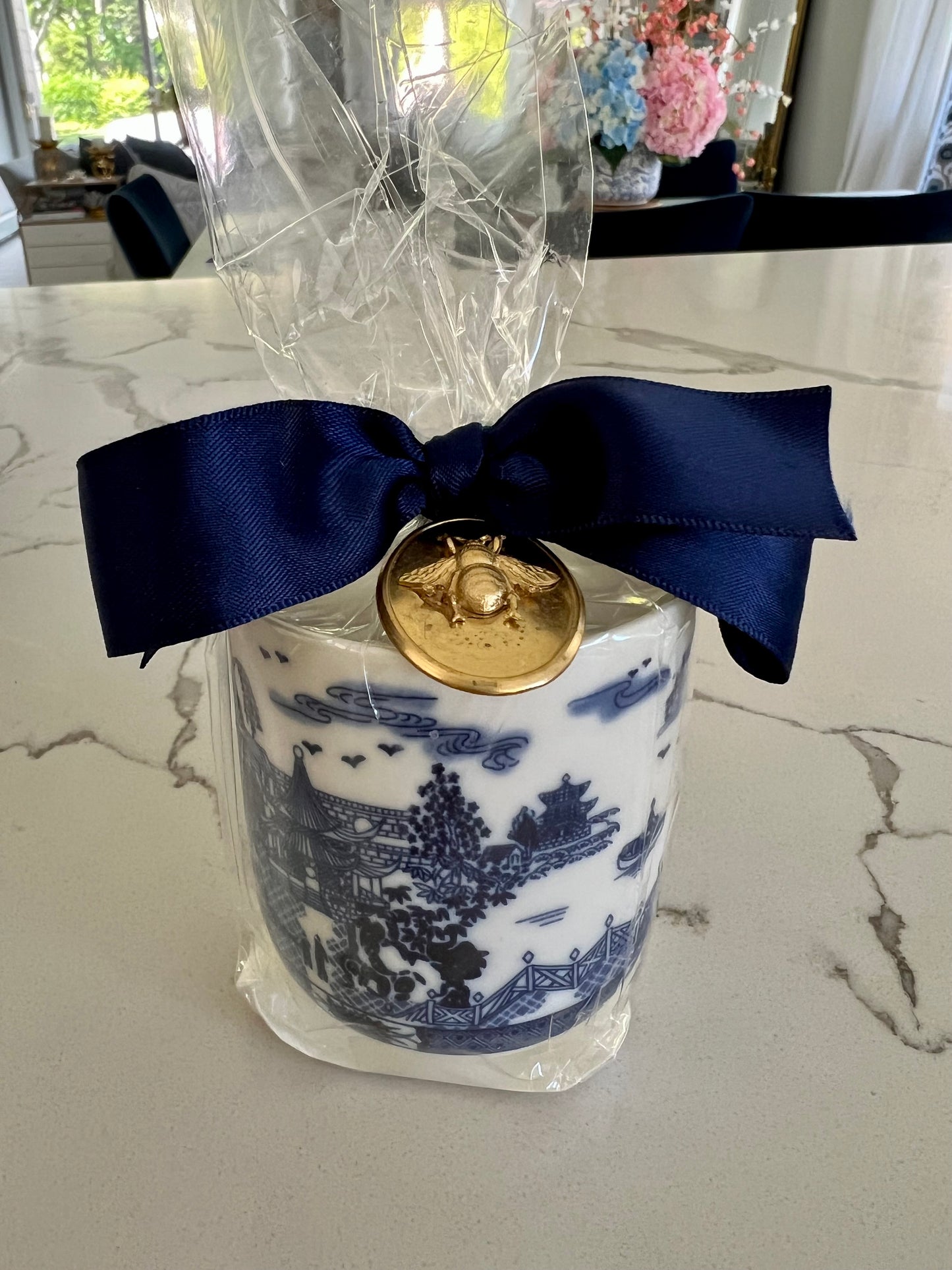 Blue Willow Chinoiserie Blue Willow Candle 5"x 4"