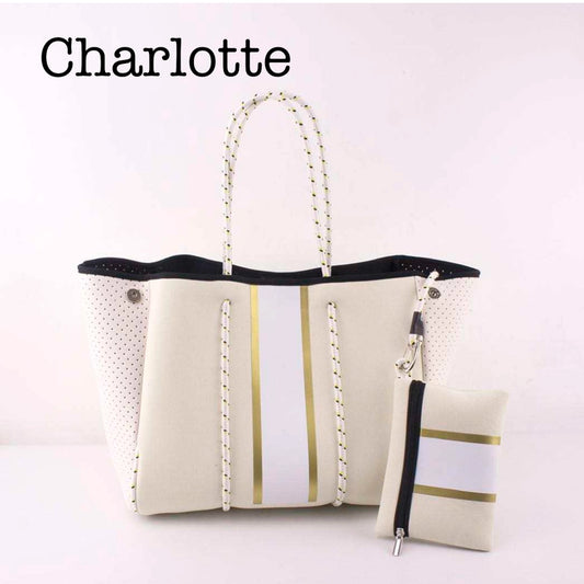 Neoprene Tote & Zipper Pouch Bag