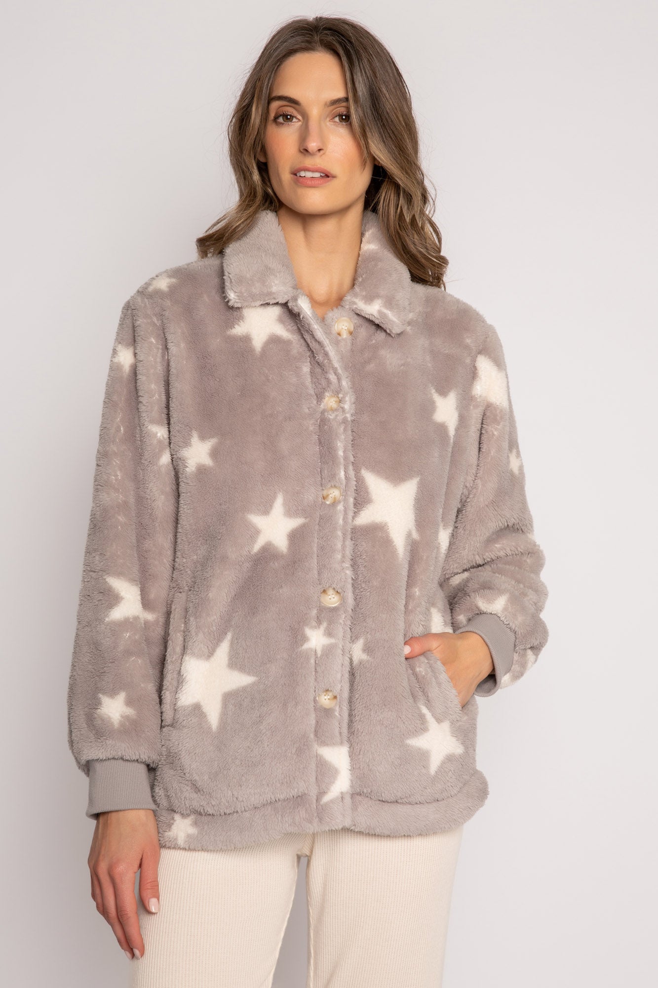 Lets Get Cozy Long Sleeve Button Jacket