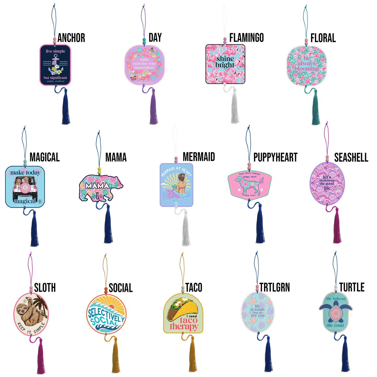 Simply Southern Air Fresheners in 14 Varieties