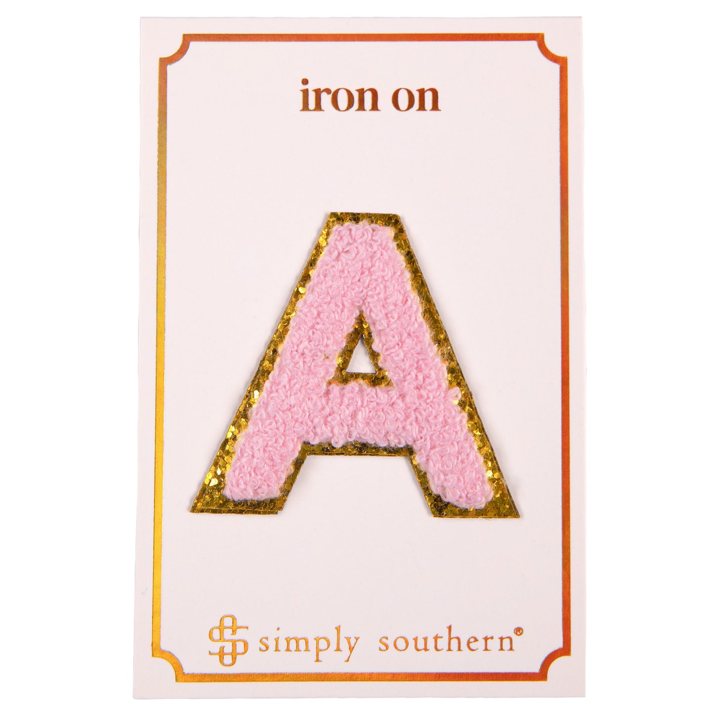 Pink Chenille Letter Patches