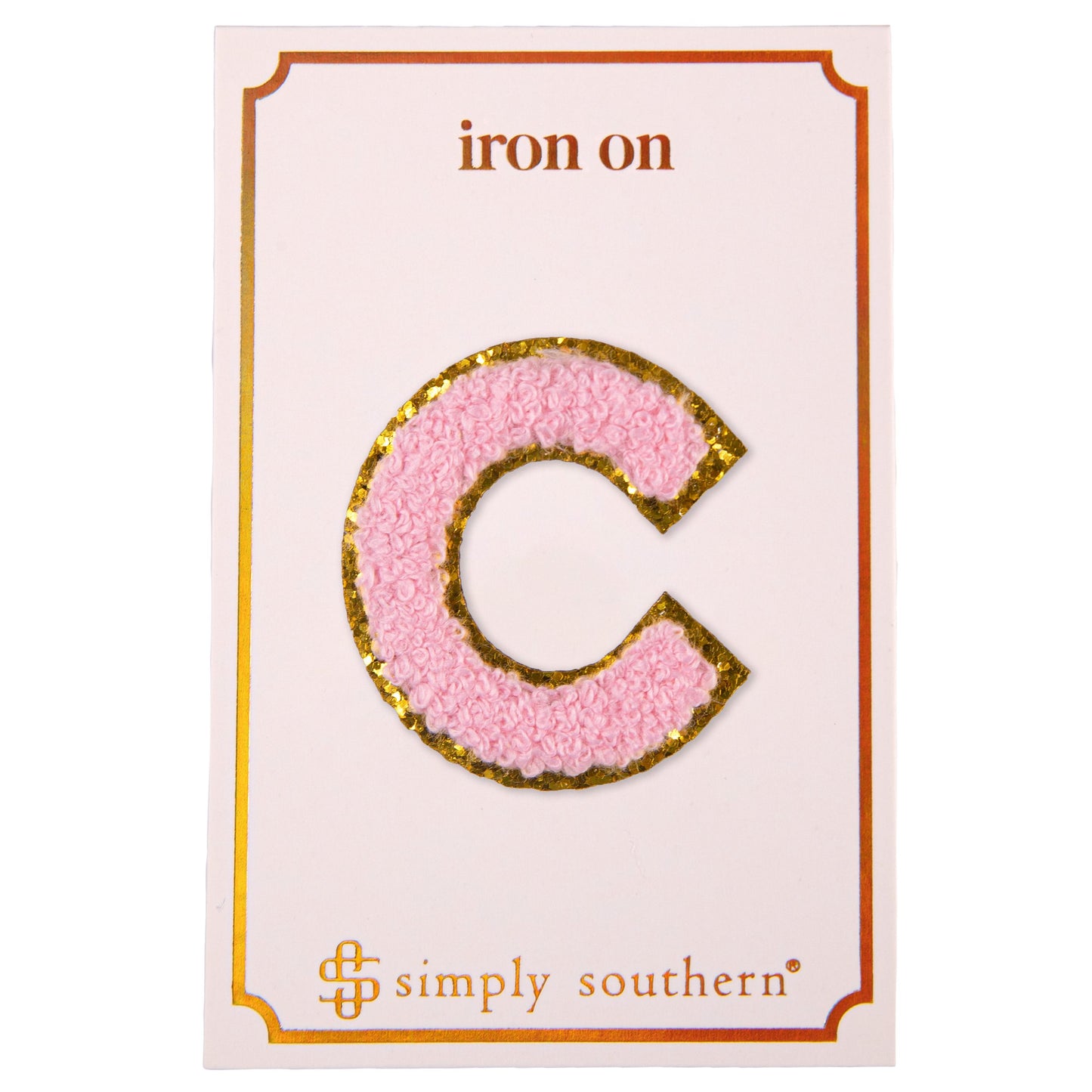Pink Chenille Letter Patches
