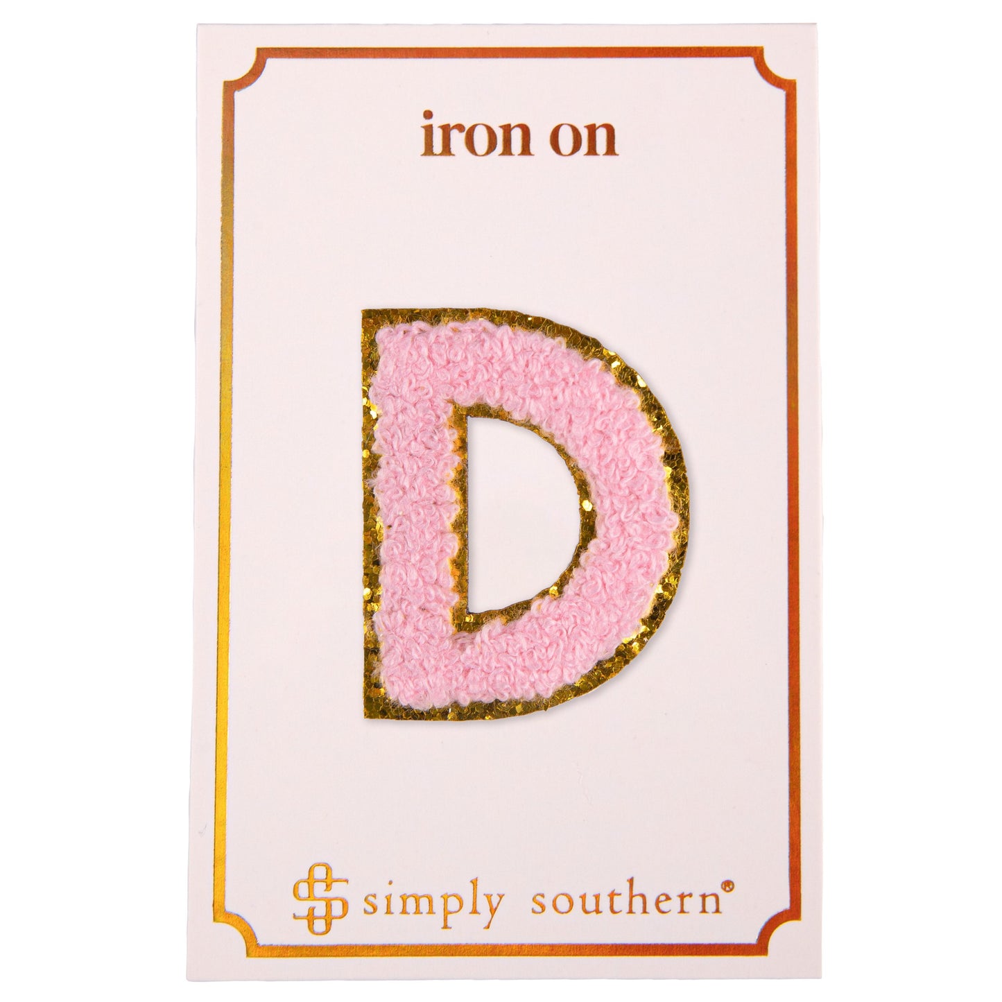 Pink Chenille Letter Patches