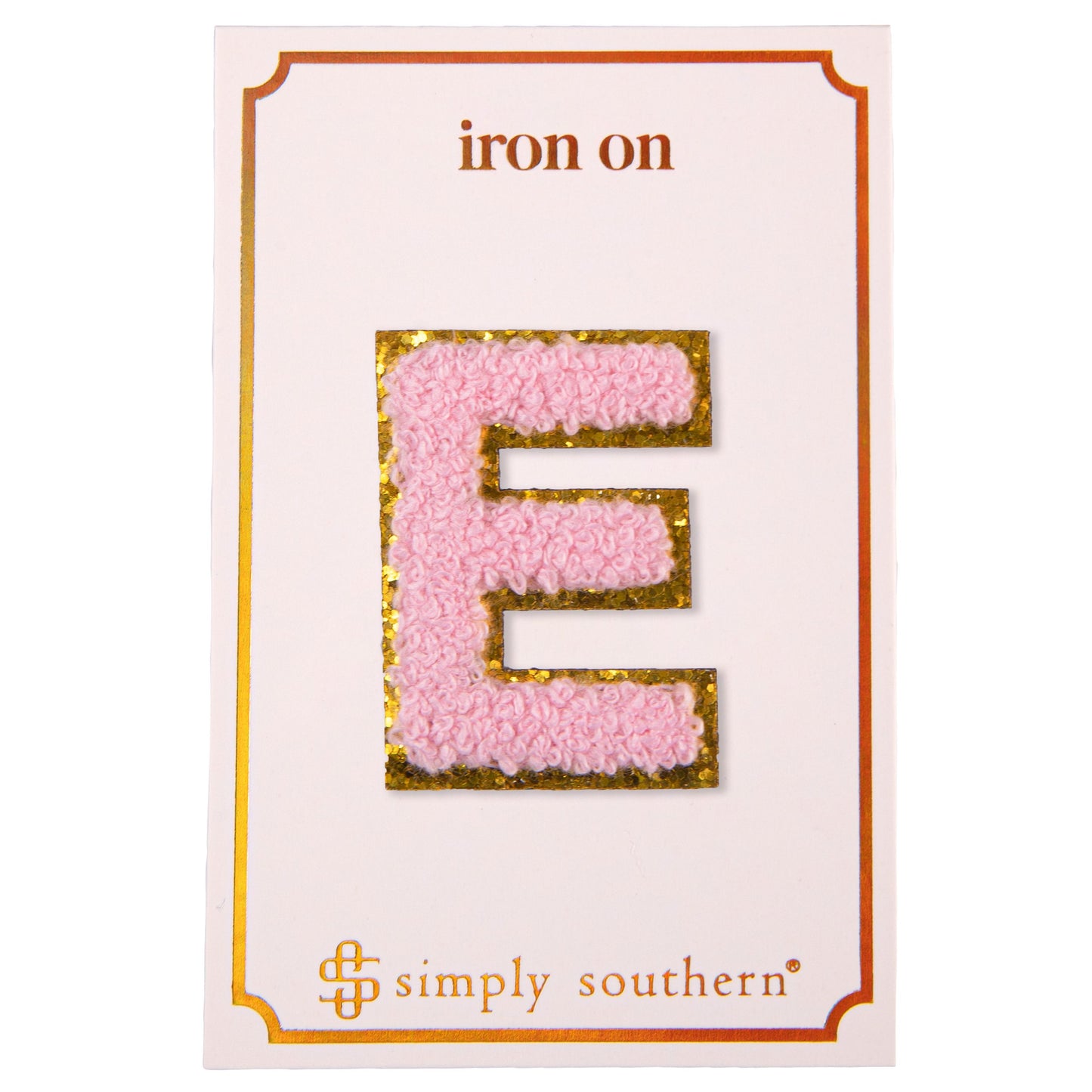 Pink Chenille Letter Patches
