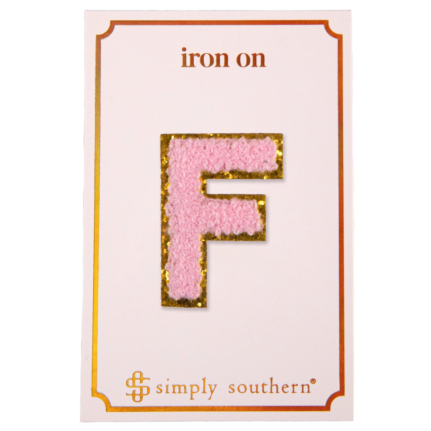 Pink Chenille Letter Patches