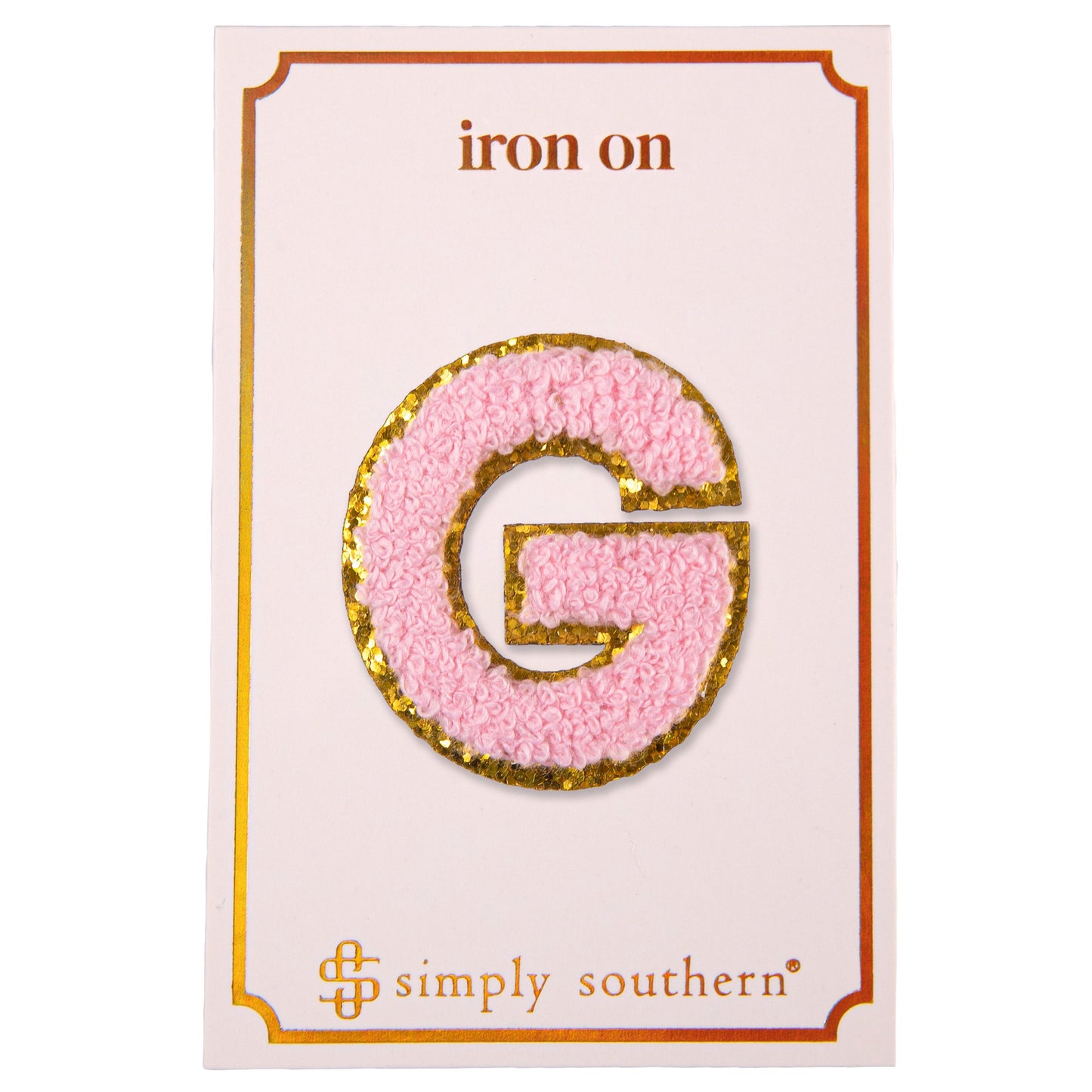 Pink Chenille Letter Patches