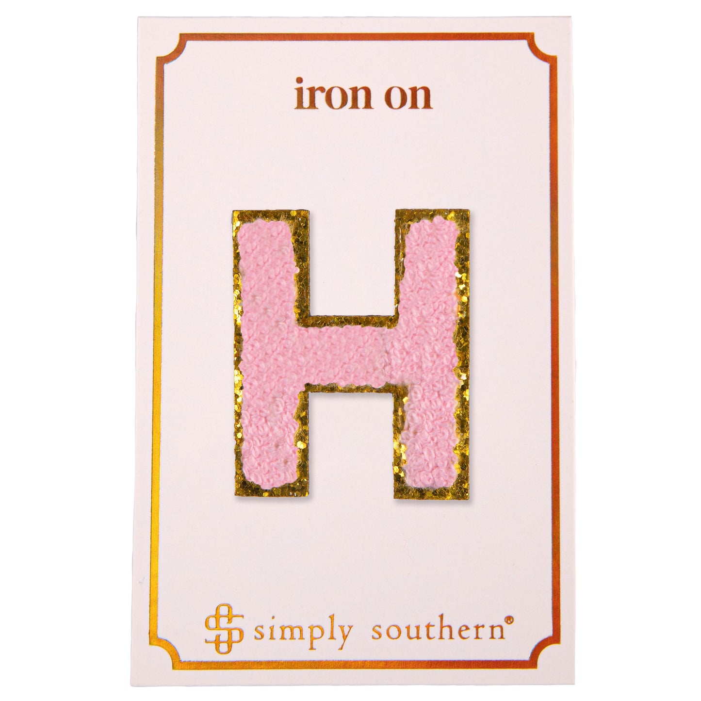 Pink Chenille Letter Patches