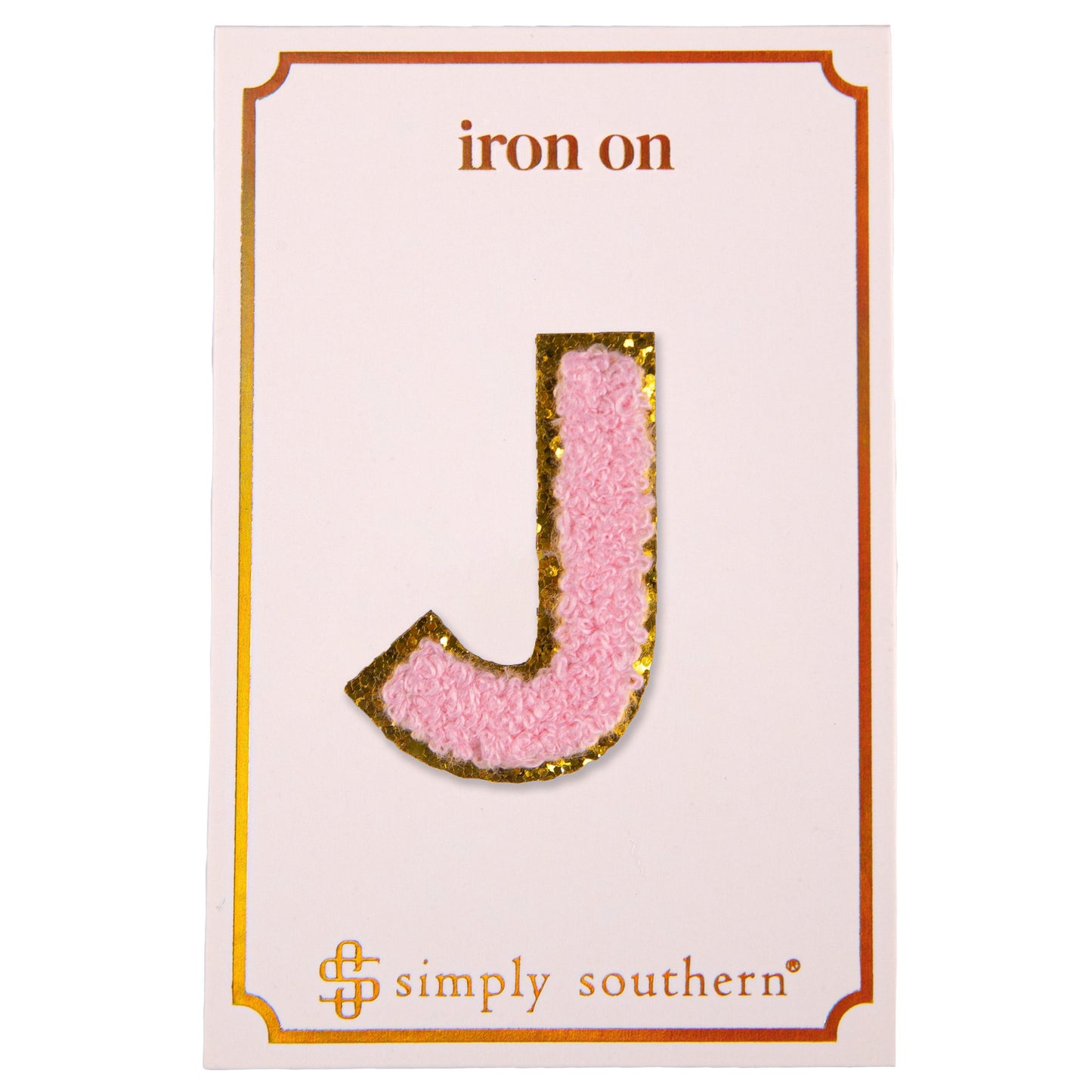 Pink Chenille Letter Patches