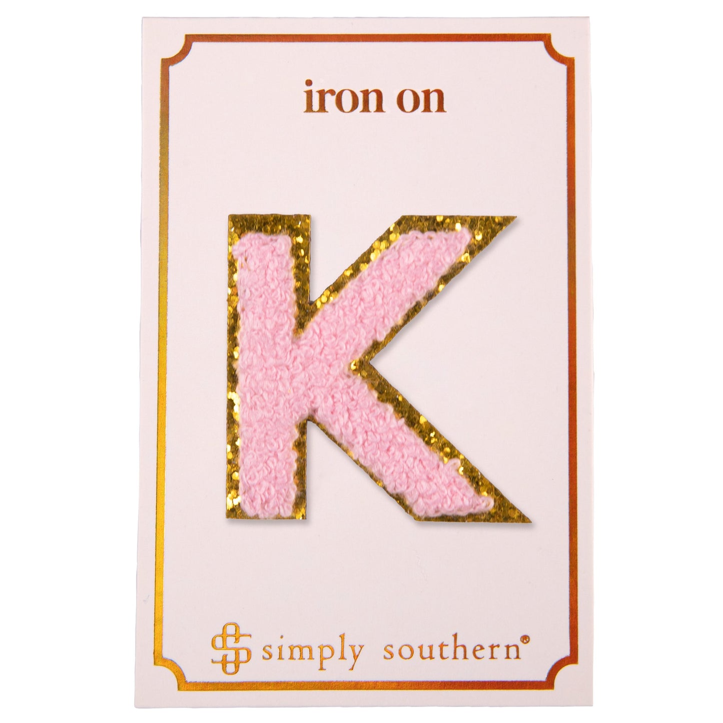 Pink Chenille Letter Patches