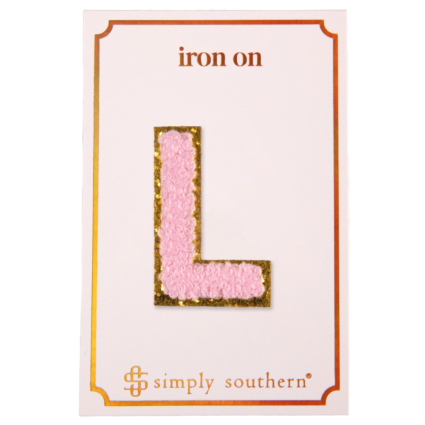 Pink Chenille Letter Patches