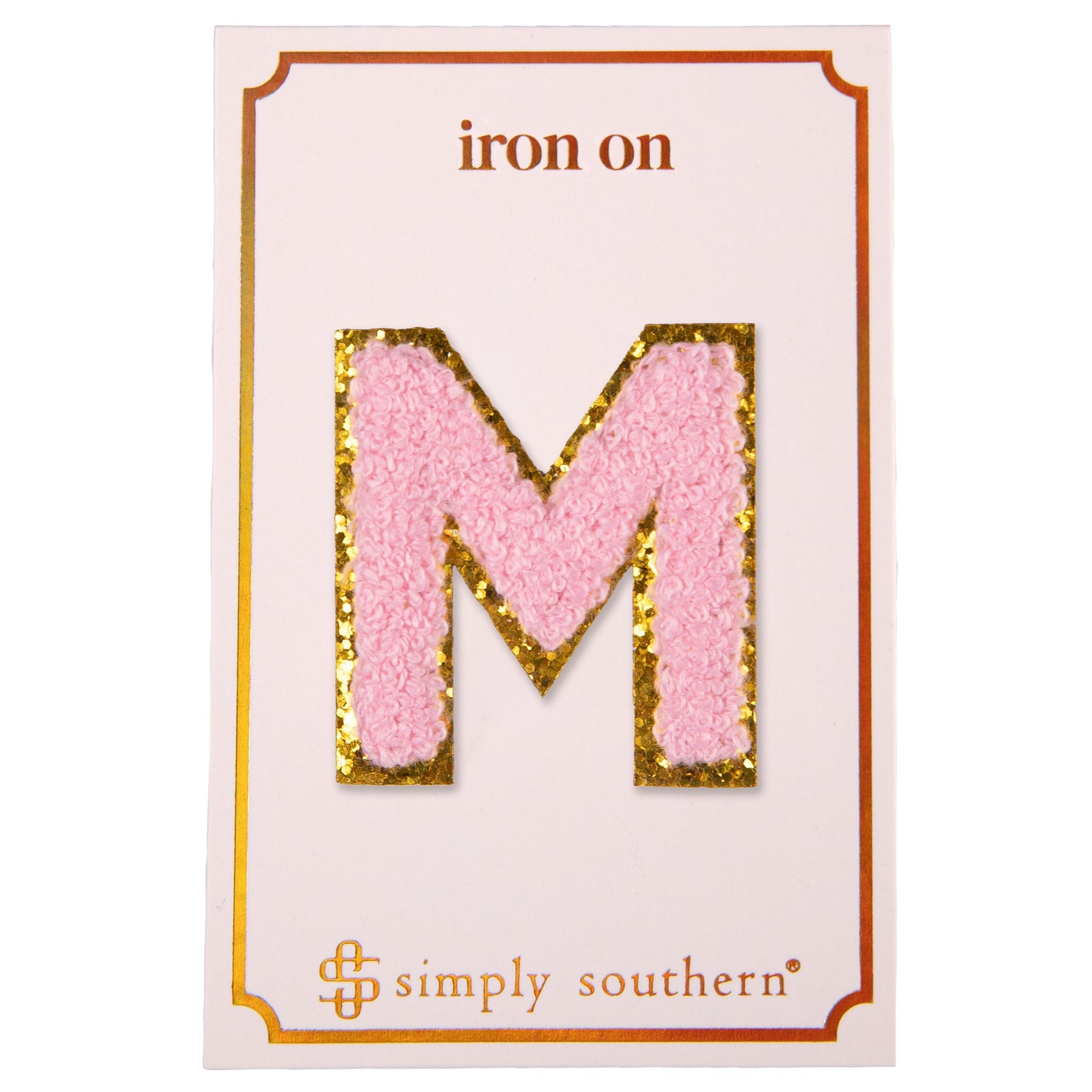 Pink Chenille Letter Patches