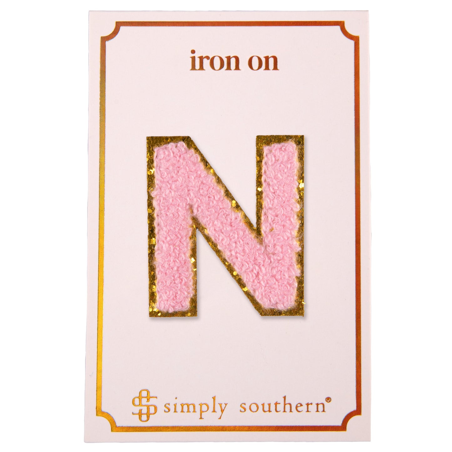 Pink Chenille Letter Patches