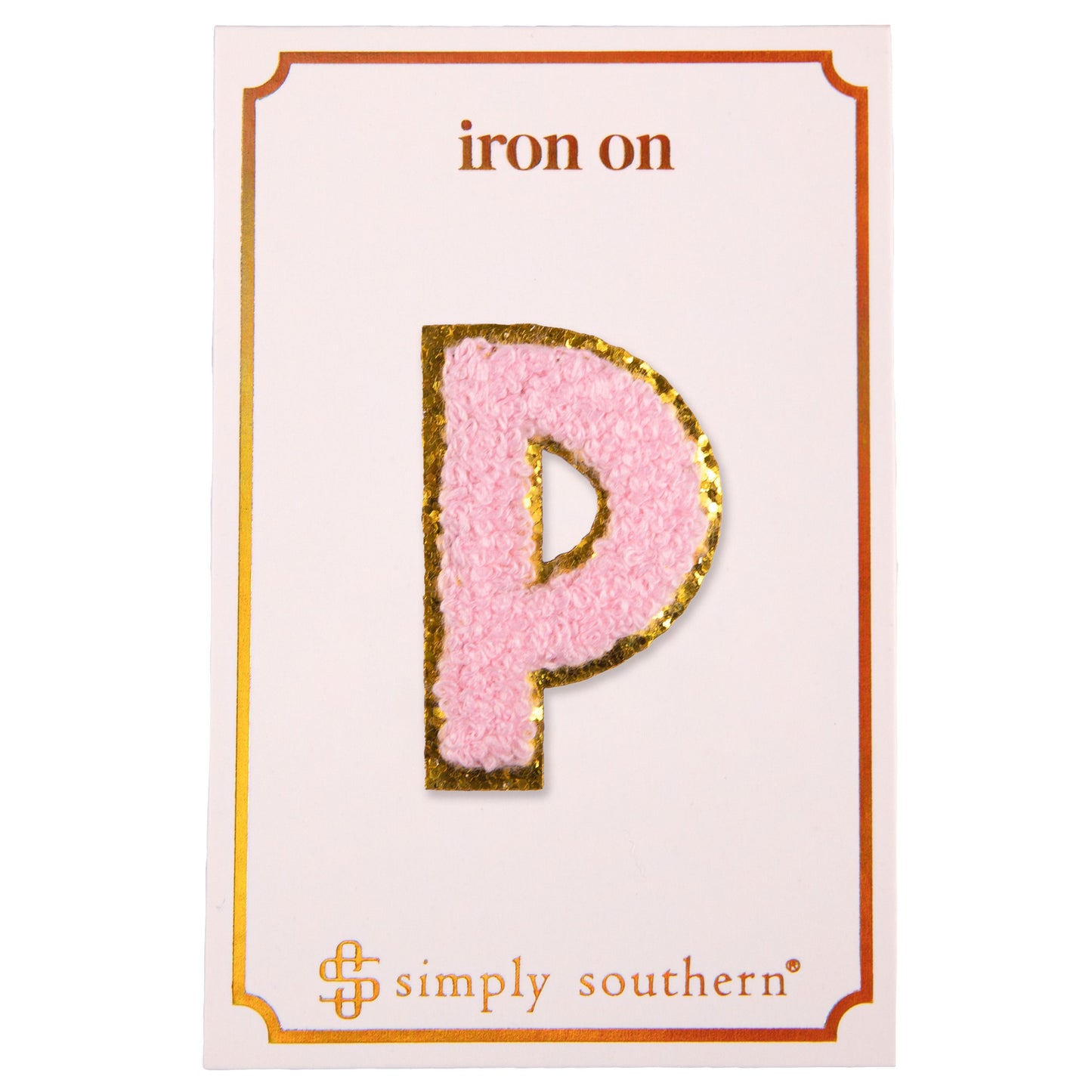 Pink Chenille Letter Patches