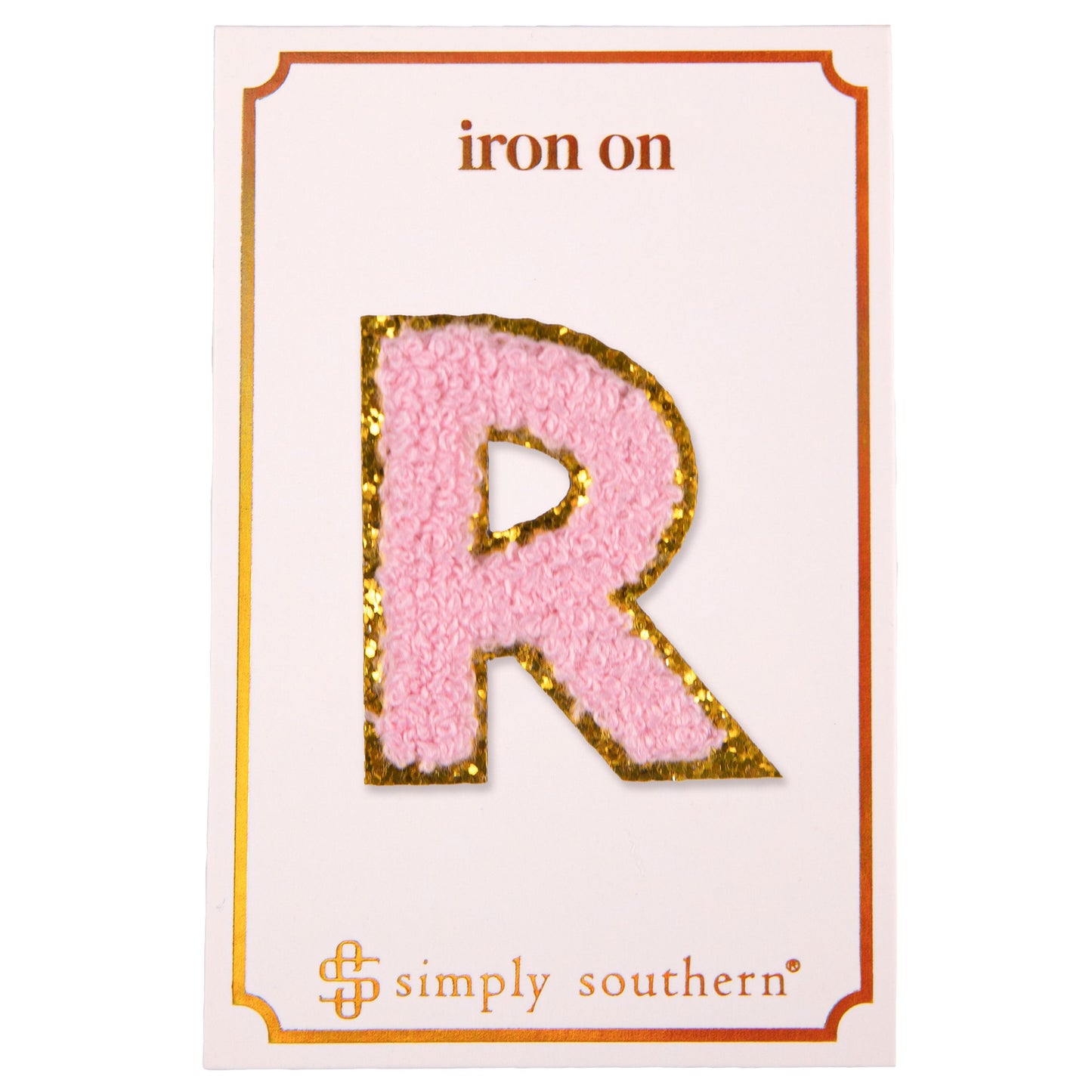 Pink Chenille Letter Patches