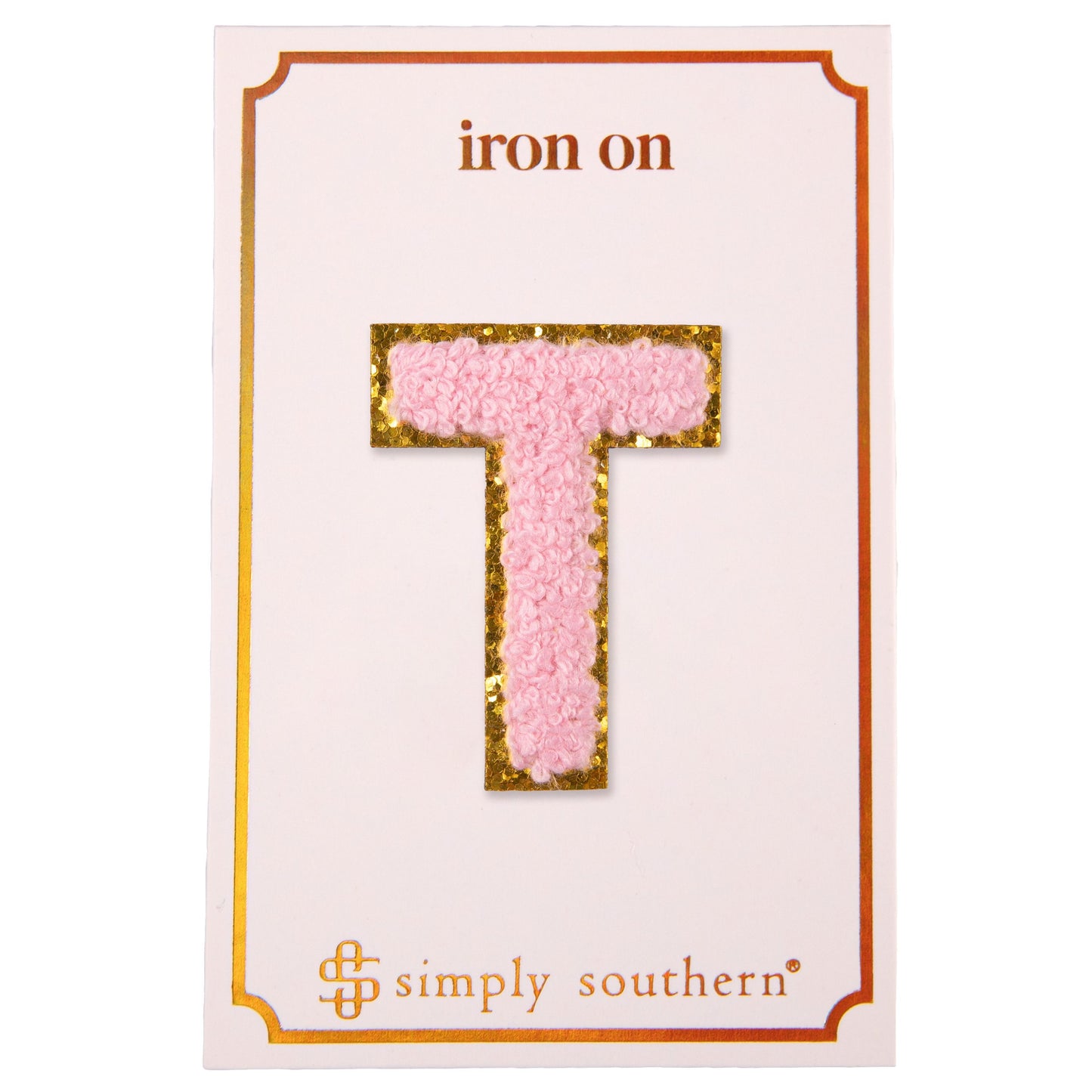 Pink Chenille Letter Patches