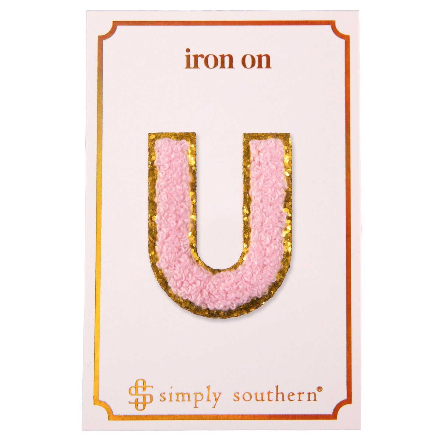 Pink Chenille Letter Patches