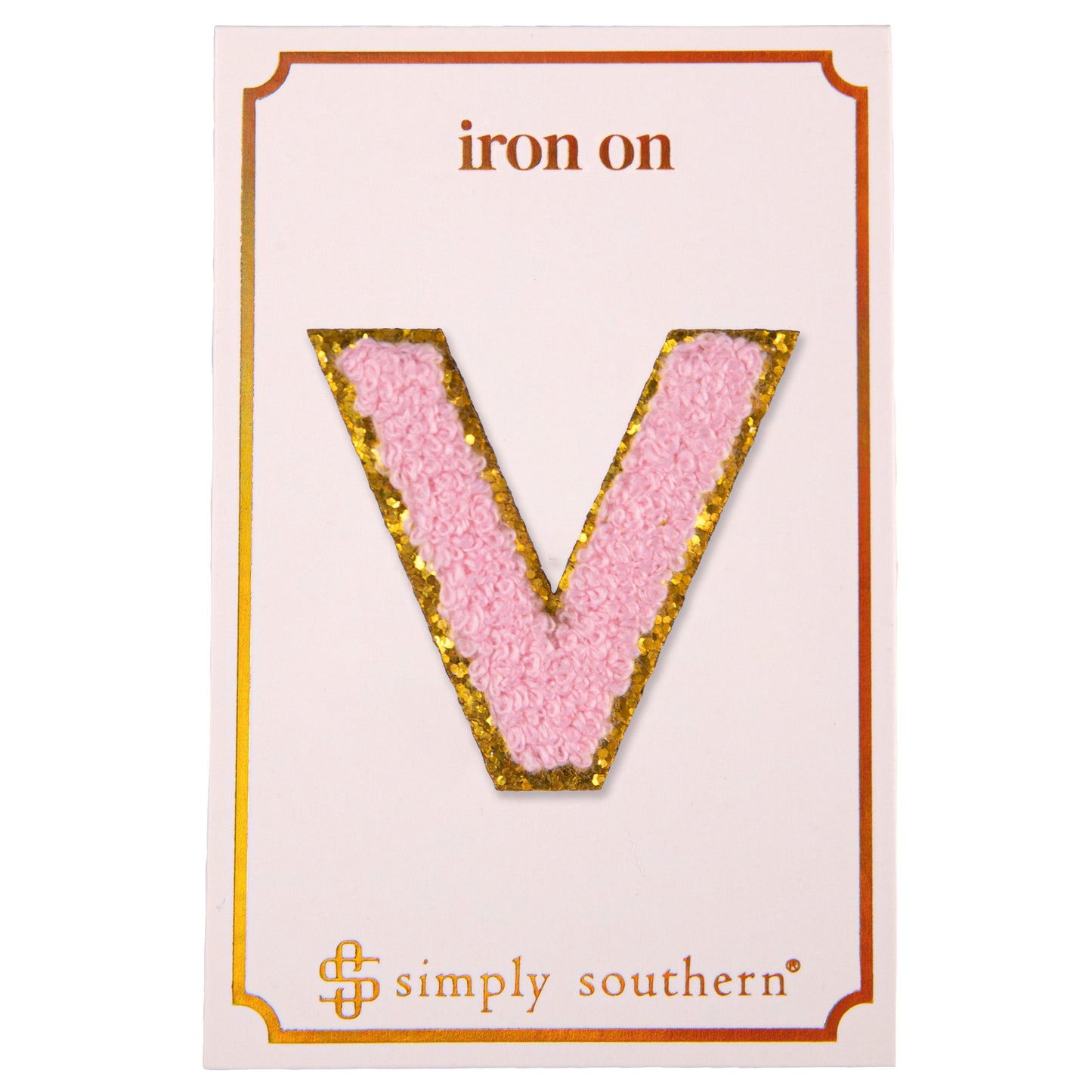 Pink Chenille Letter Patches