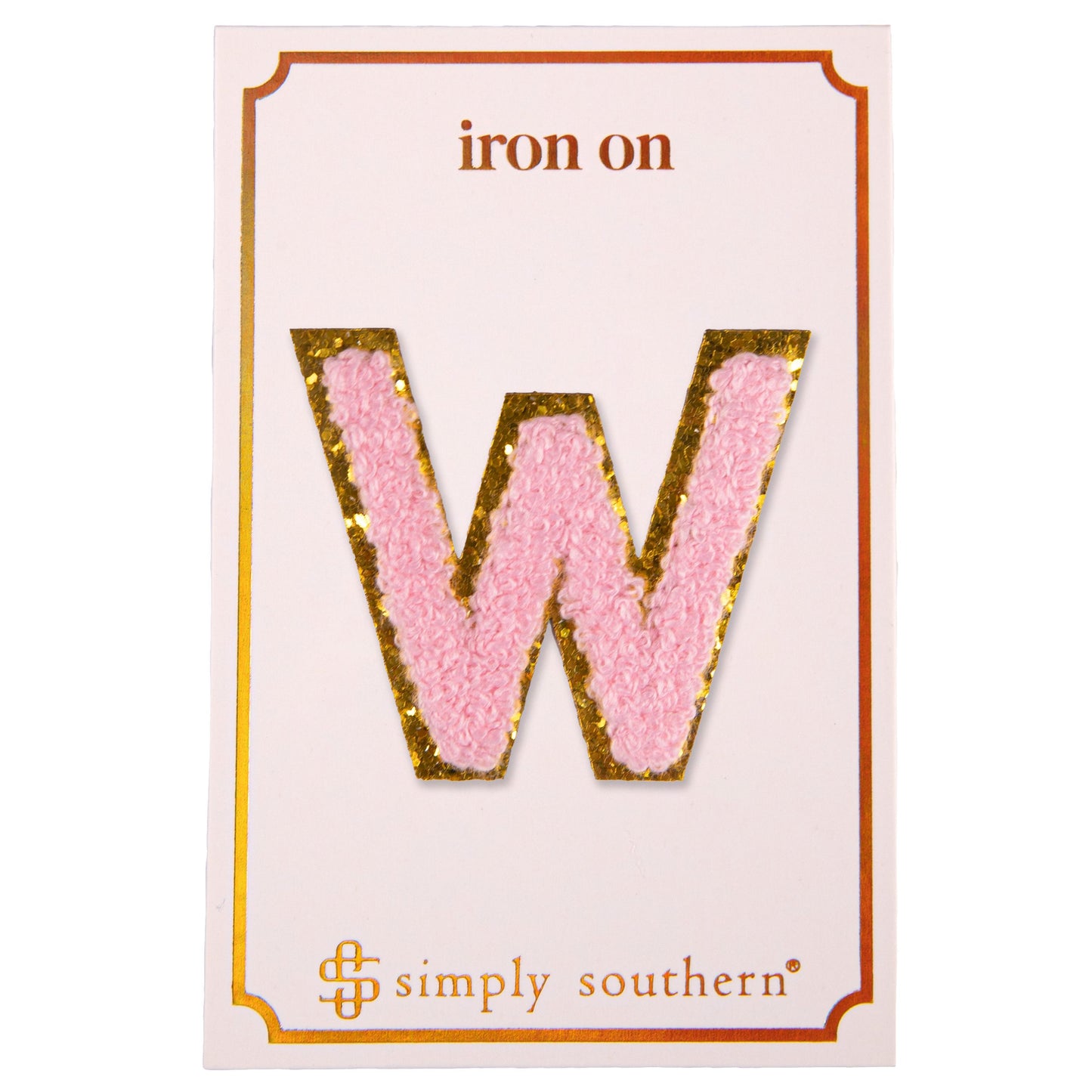 Pink Chenille Letter Patches