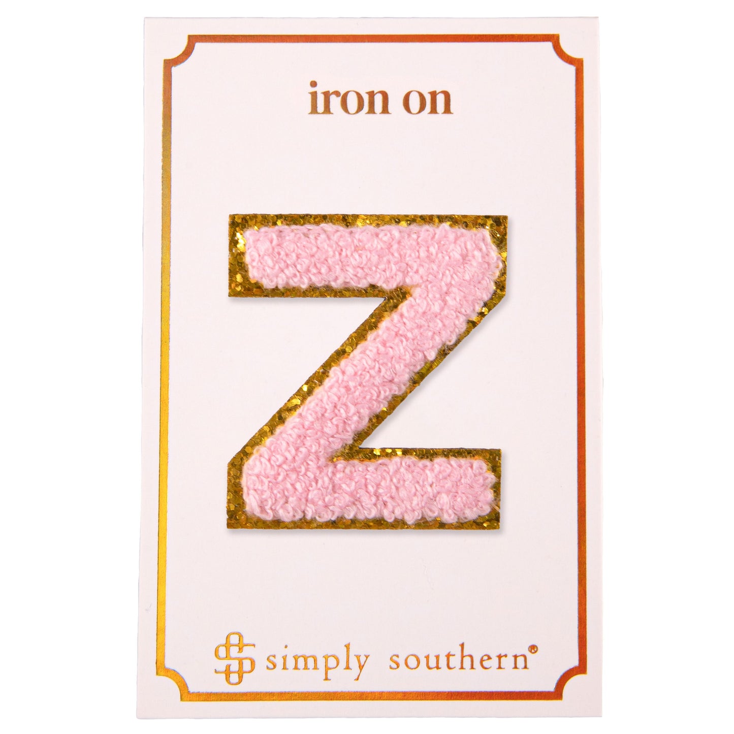 Pink Chenille Letter Patches