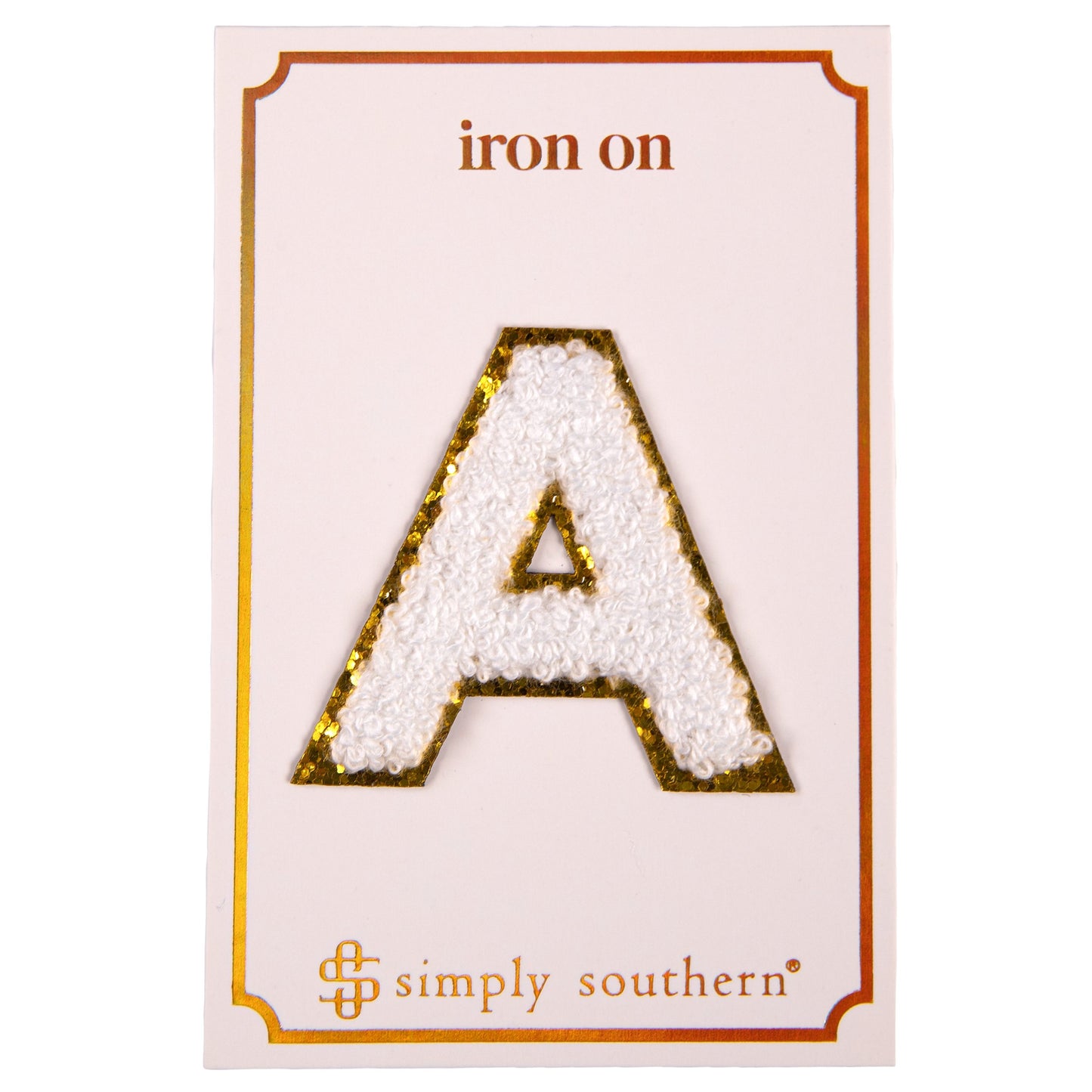 White Chenille Letter Patches