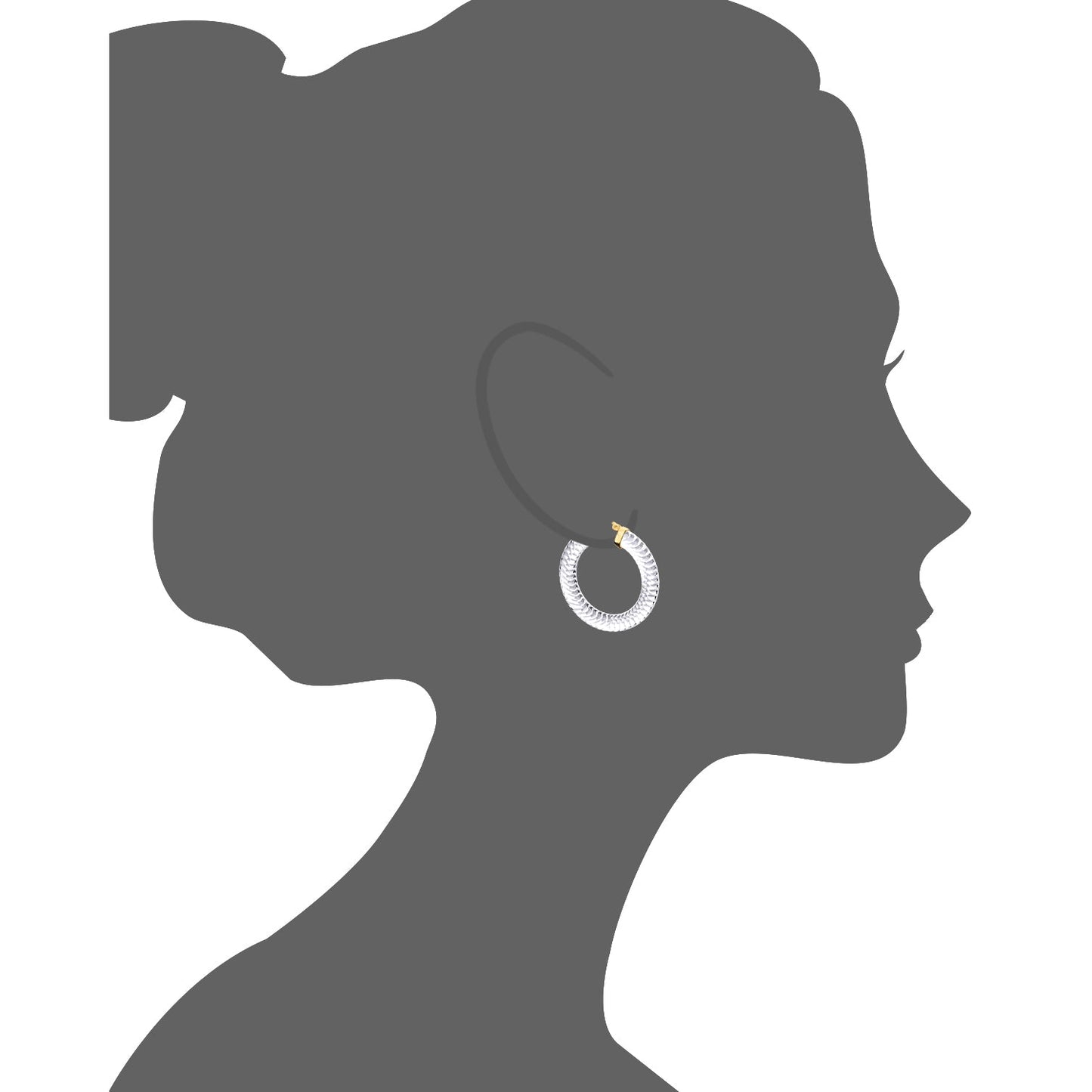 1.5 inch Clear Cable Hoop Earrings