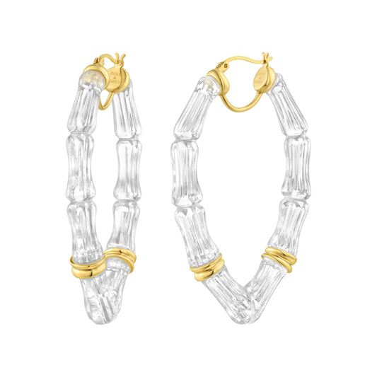 2.75" Vivienne Bamboo Hoop Earrings