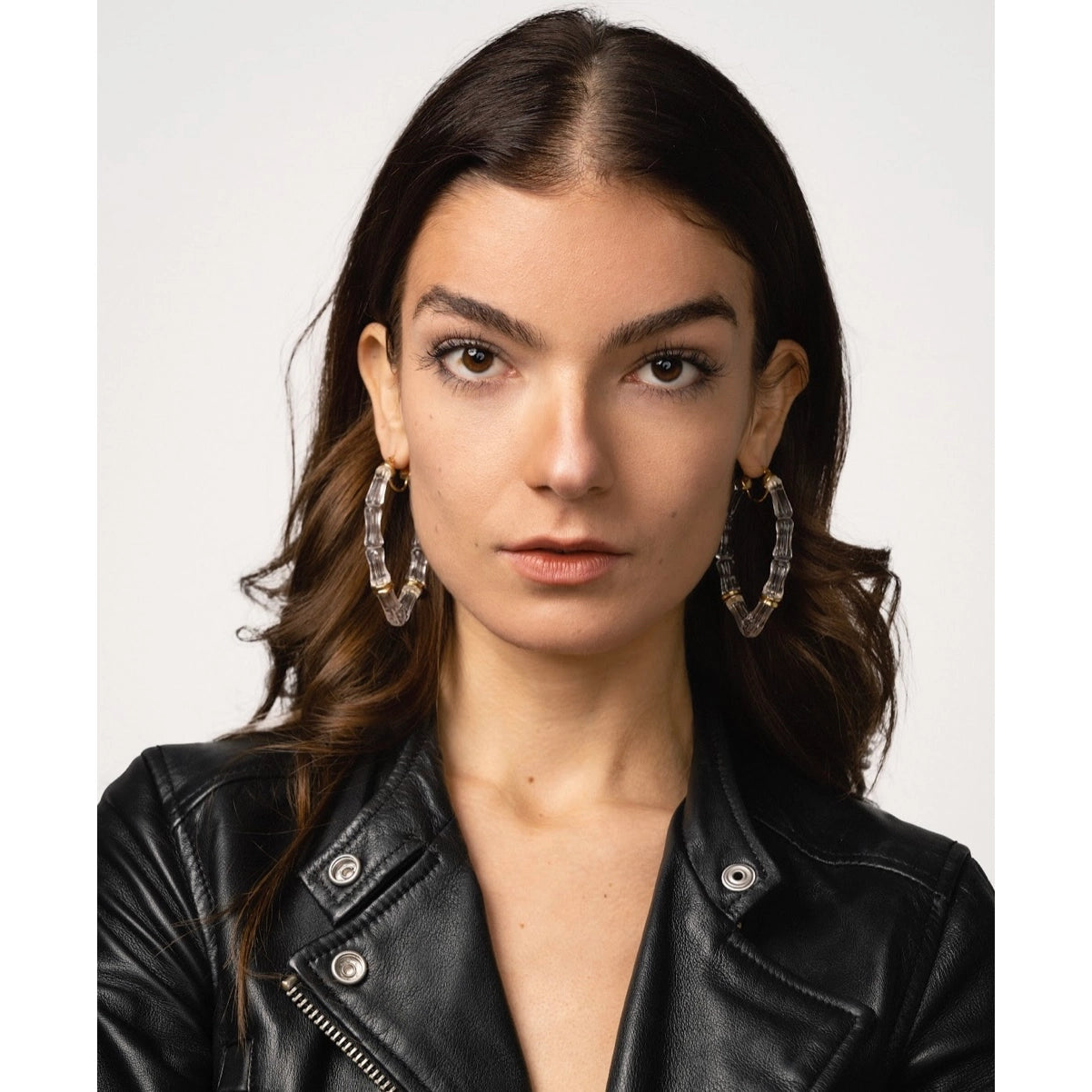 2.75" Vivienne Bamboo Hoop Earrings