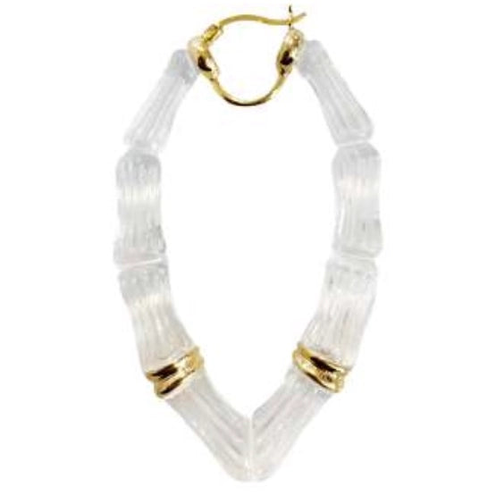 2.75" Vivienne Bamboo Hoop Earrings