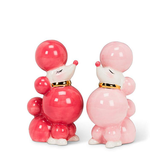 Pink Poodle Salt & Pepper-3.5"H