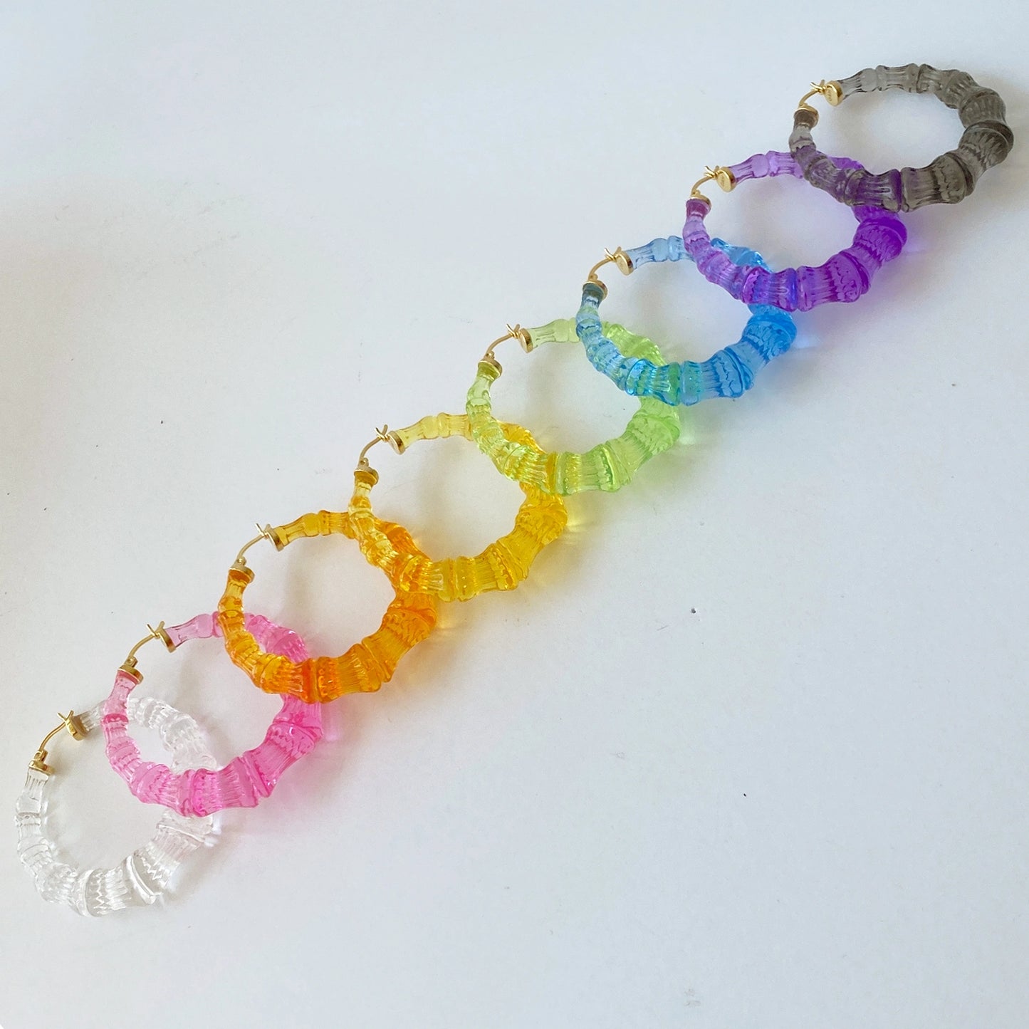 2" Blackberry Bamboo Hoop Earrings